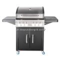 4 Burner Gas Grill BBQ com queimador lateral